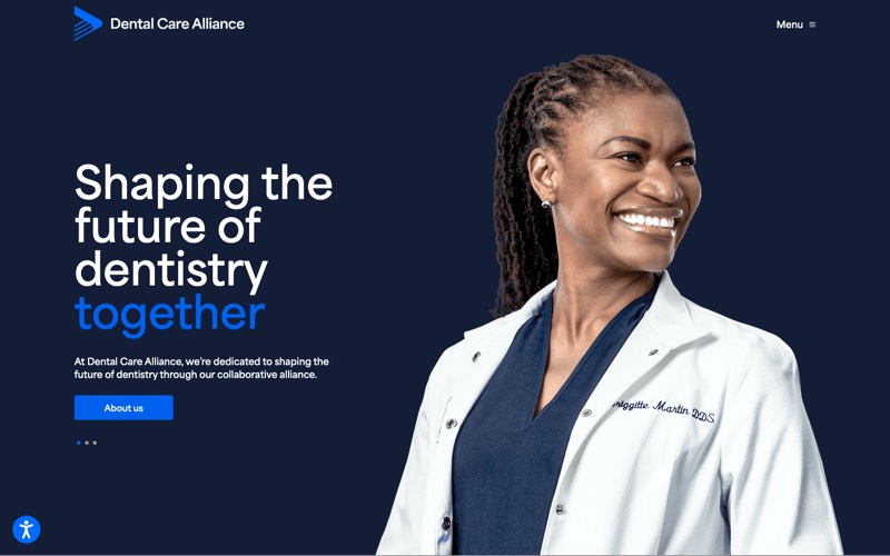 Dental Care Alliance homepage screenshot