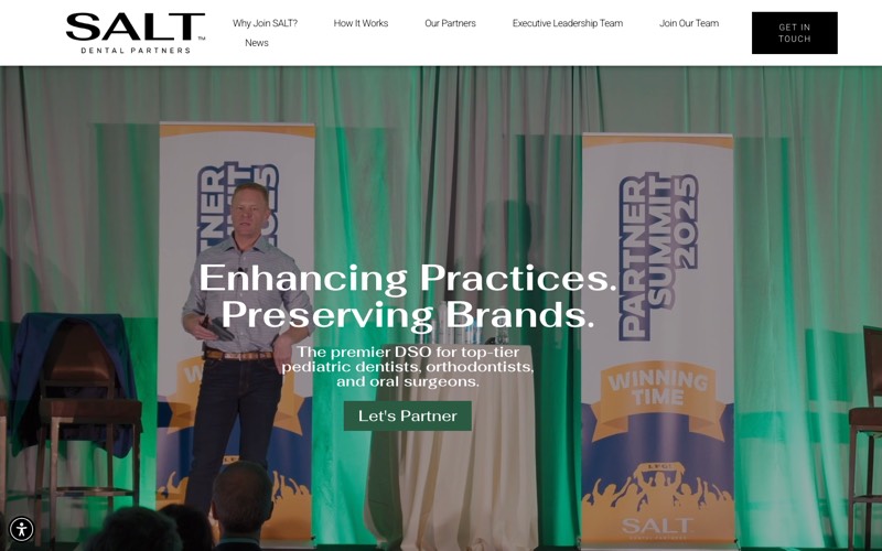 SALT Dental Partners homepage screenshot