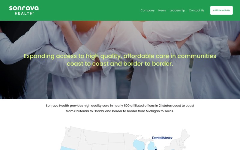 Sonrava Health homepage screenshot