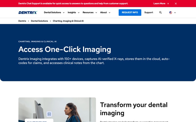 Dentrix Imaging page screenshot - imaging inside Dentrix